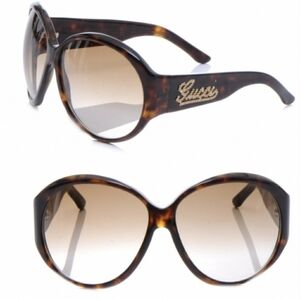 GUCCI "Tourtoise Strass" Left Side Crystal Embellished Brand Sunglasses 2927S
